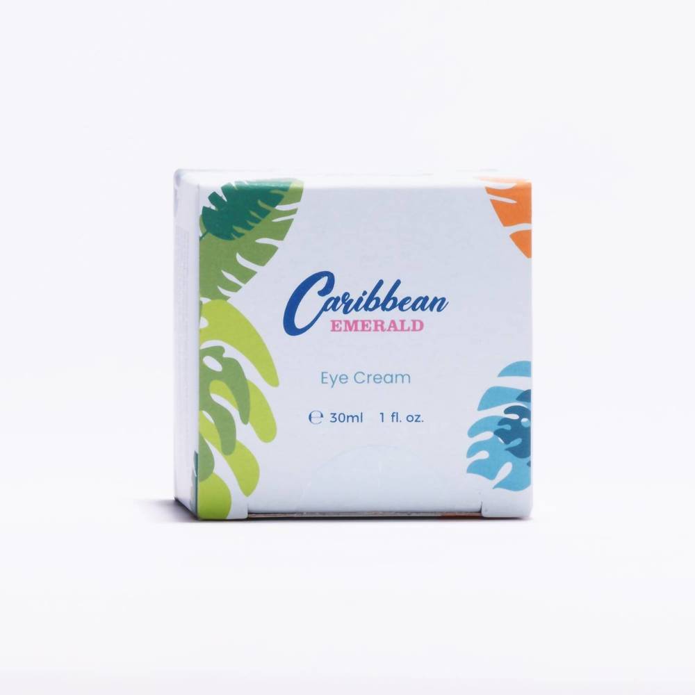 NEW CARIBBEAN EMERALD eye cream in white